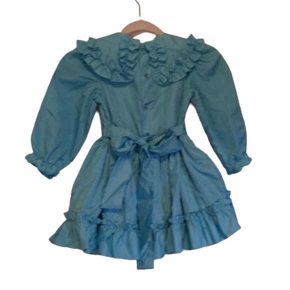 Vintage Elise Circle Dress Blue  Made in USA Polyester Cotton Pageant Sz 5 - Picture 2 of 8